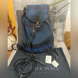 Burberry Chiltern Ultra Marine Blue Backpack- New with tags and Dustbag!